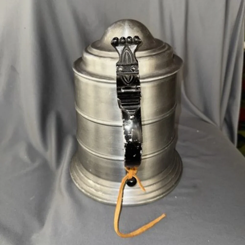 Vintage Stein Ice Bucket in Aluminum White Plastic Liner.
